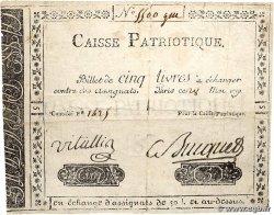 5 Livres FRANCE régionalisme et divers Paris 1791 Kc.75.060 B+