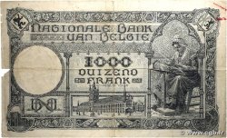 1000 Francs BELGIQUE  1927 P.096 B+