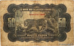 50 Francs BELGIAN CONGO  1945 P.16c G