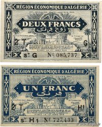 1 et 2 Franc Lot ALGÉRIE  1944 P.101 et P.102