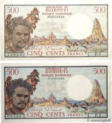 500 Francs Lot DJIBOUTI  1988 P.36a