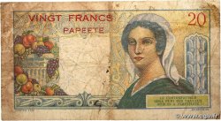 20 Francs TAHITI  1960 P.21c S