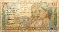 10 NF sur 500 Francs Pointe à Pitre ÎLE DE LA RÉUNION  1964 P.54a
