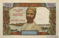 50 Francs - 10 Ariary MADAGASCAR  1969 P.061 BC+
