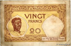20 Francs MADAGASCAR  1937 P.037 TB