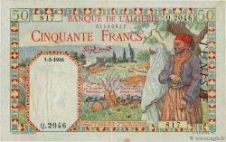 50 Francs TUNISIA  1945 P.12a q.SPL