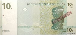10 Francs CONGO, DEMOCRATIC REPUBLIC  1997 P.087sa UNC
