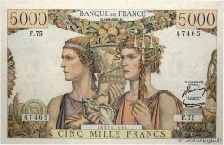 5000 Francs TERRE ET MER FRANCE  1951 F.48.05 SUP