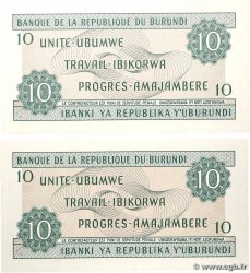 10 Francs Lot BURUNDI  1986 P.33b NEUF