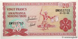 20 Francs BURUNDI  1989 P.27b NEUF