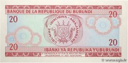 20 Francs BURUNDI  1989 P.27b NEUF