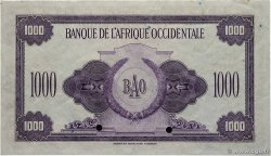 1000 Francs Spécimen FRENCH WEST AFRICA  1942 P.32s fST
