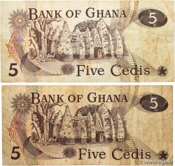 5 Cedis Lot GHANA  1977 P.15b MB