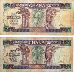 500 Cedis Lot GHANA  1986 P.28a TB