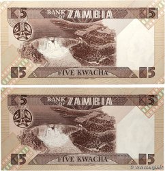 5 Kwacha Lot ZAMBIE  1980 P.25d NEUF