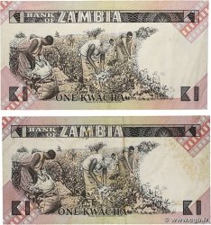 1 Kwacha Lot ZAMBIE  1980 P.23a et P.23b TTB+