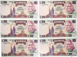 50 Kwacha Lot ZAMBIE  1980 P.28a SPL+