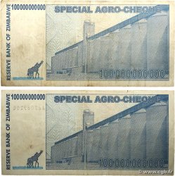 100 Billions Dollars Lot SIMBABWE  2008 P.64 fSS