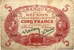 5 Francs Cabasson rouge ÎLE DE LA RÉUNION  1944 P.14