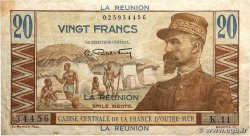 20 Francs Émile Gentil ÎLE DE LA RÉUNION 1946 P.43a