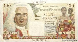 100 Francs La Bourdonnais REUNION ISLAND  1960 P.49a
