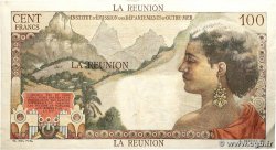 100 Francs La Bourdonnais REUNION INSEL  1960 P.49a SS