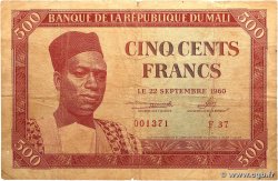 500 Francs MALI  1960 P.03 G