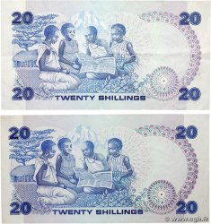 20 Shillings Lot KENYA  1984 P.21c TTB+