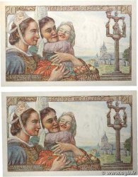20 Francs PÊCHEUR Consécutifs FRANCE  1943 F.13.06 SPL