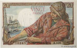 20 Francs PÊCHEUR FRANCE  1944 F.13.08