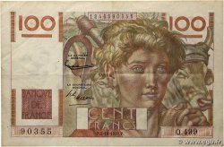 100 Francs JEUNE PAYSAN filigrane inversé FRANCE  1952 F.28bis.01 TTB