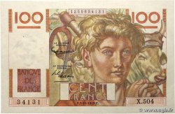 100 Francs JEUNE PAYSAN filigrane inversé FRANCIA  1952 F.28bis.01 EBC+