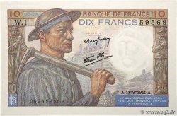 10 Francs MINEUR FRANCE  1941 F.08.01