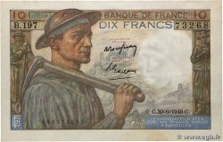 10 Francs MINEUR FRANCE  1949 F.08.22 SPL