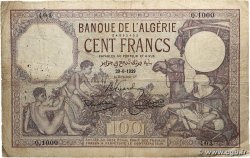 100 Francs ALGÉRIE  1929 P.081b B+
