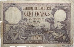 100 Francs ALGÉRIE  1933 P.081 B+