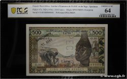500 Francs Spécimen AFRIQUE OCCIDENTALE FRANÇAISE (1895-1958)  1957 P.47s pr.NEUF