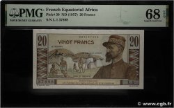 20 Francs Émile Gentil IE AFRIQUE ÉQUATORIALE FRANÇAISE  1957 A.139a FDC
