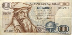 1000 Francs BELGIQUE  1967 P.136a