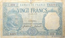 20 Francs BAYARD FRANCE  1918 F.11.03a