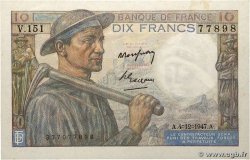 10 Francs MINEUR FRANCE  1947 F.08.19