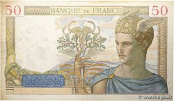 50 Francs CÉRÈS modifié FRANCE  1938 F.18.12 TB