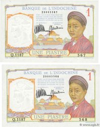 1 Piastre Consécutifs INDOCINA FRANCESE  1932 P.054a FDC