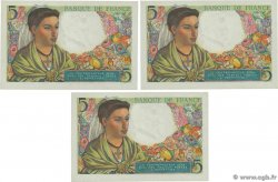 5 Francs BERGER Consécutifs FRANCE  1943 F.05.03 NEUF