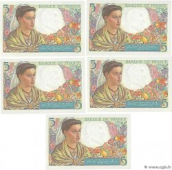 5 Francs BERGER Consécutifs FRANCIA  1943 F.05.05 FDC