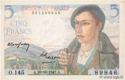 5 Francs BERGER FRANCE  1947 F.05.07