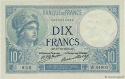 10 Francs MINERVE FRANCIA  1930 F.06.14 AU