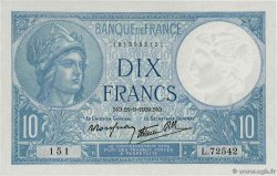 10 Francs MINERVE modifié FRANCE  1939 F.07.08 UNC