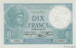 10 Francs MINERVE modifié FRANCIA  1939 F.07.13 q.FDC