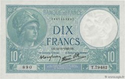 10 Francs MINERVE modifié FRANCIA  1940 F.07.20 FDC
